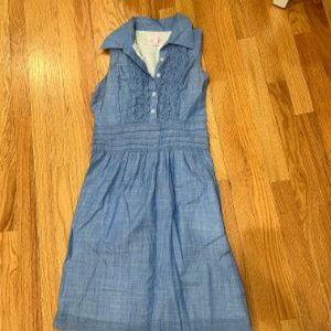 Lilly Pulitzer Light Blue Sleeveless Collared Mini Dress